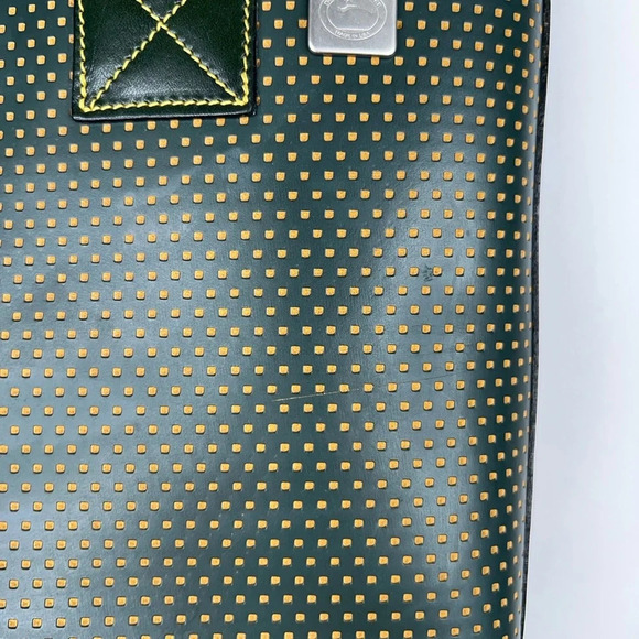 Dooney & Bourke Cabrio Leather Green Perforated Purse Top Handle Bag Classic - Picture 9 of 12